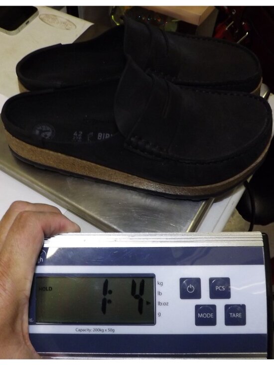 Birkenstock Mens Black Naples Suede Penny Loafers W Cork Sole Size 42 EU 9 US main image 13